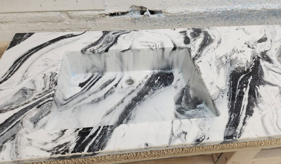 Arctic Granite, Alaska Granite, White and black granite custom made