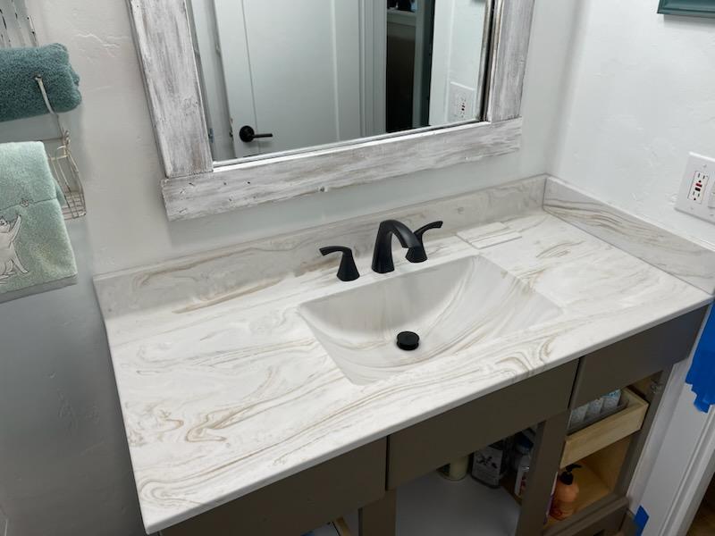 Custom Vanity-top, sink, engendered stone,Manufactured stone